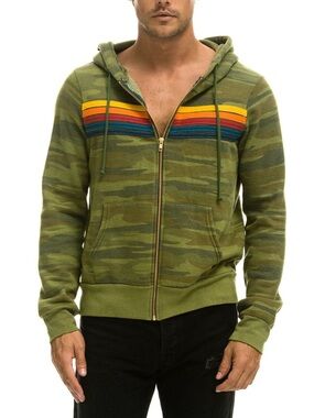 Aviator Nation 5-Stripe Hoodie Zip
Front Camo Size XL Unisex